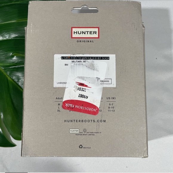 NIB $55 Hunter‎ [ Medium 5 6 7 ] Chelsea Down Insulated Boot Socks Military Red - Picture 4 of 14
